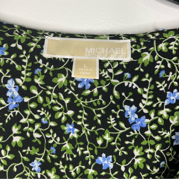 NWOT Michael Michael Kors Floral Ruffle Midi Dress sz L - Picture 8 of 9